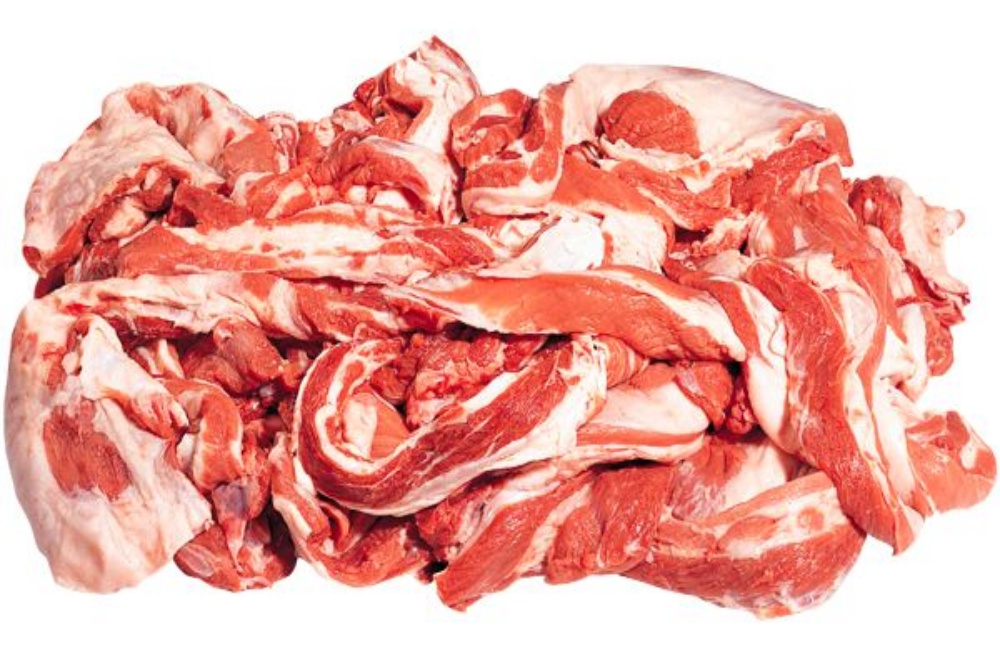 Мясо свиное жирное. Обрезь говяжья тримминг.